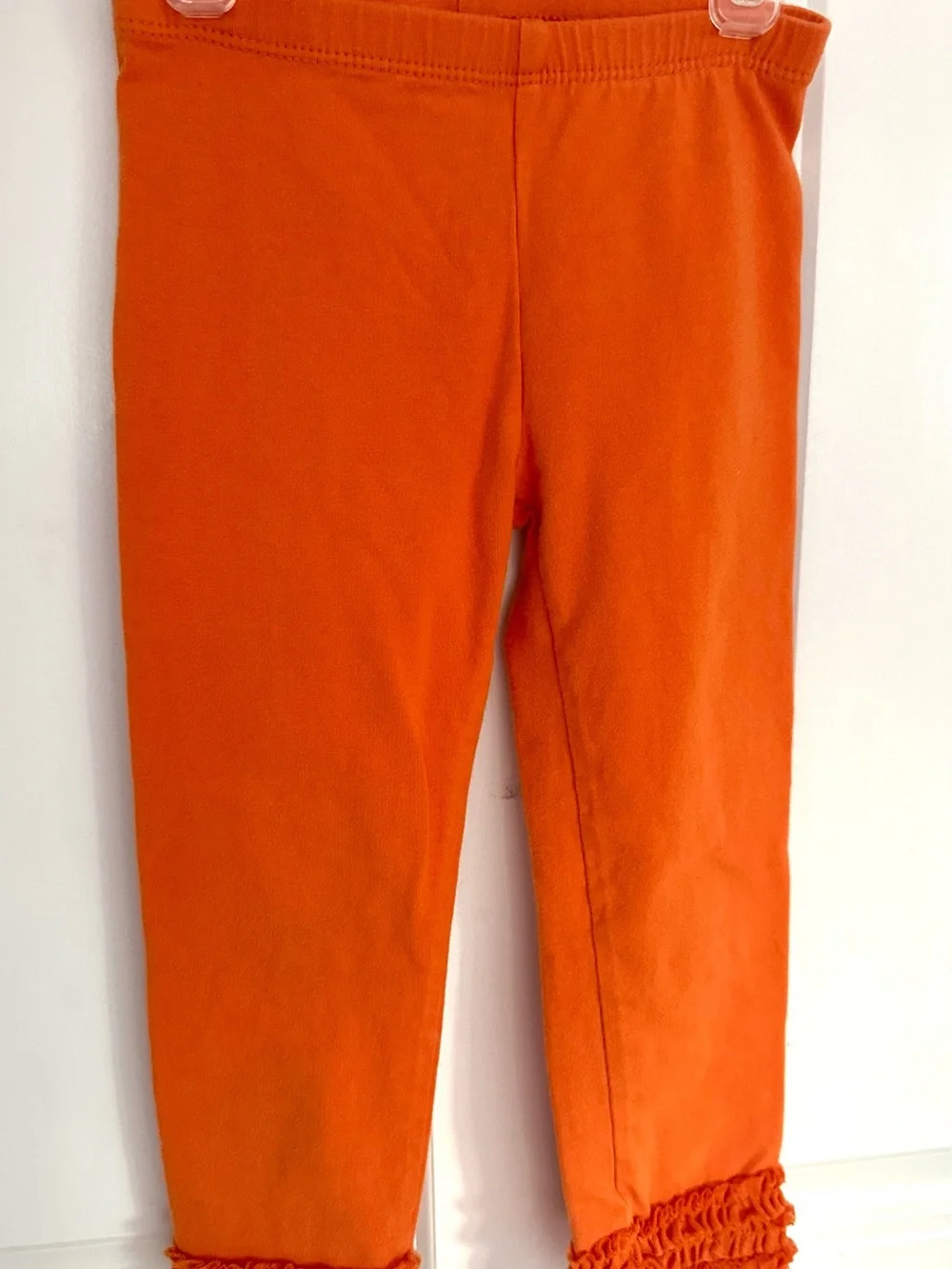 Gymboree Girls 3T Halloween Pumpkin Orange White Striped Sweater Dress Leggings